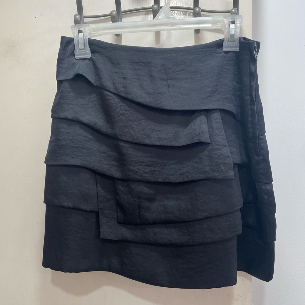 H&M Black Tiered Mini Skirt